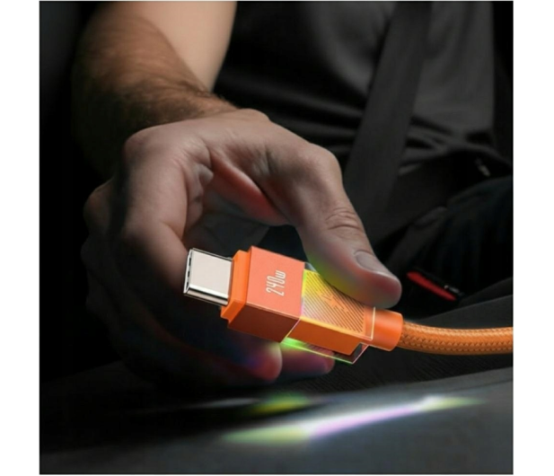 USAMS Kabel 240W USB-C do USB-C 1.2m pomarańczowy - 1490217 - zdjęcie 2